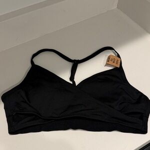 Pink Women's Black Bralette / Swim top. Size M